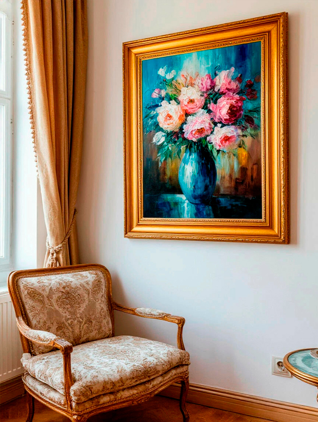 Картины и портреты с оформлением в багетной раме