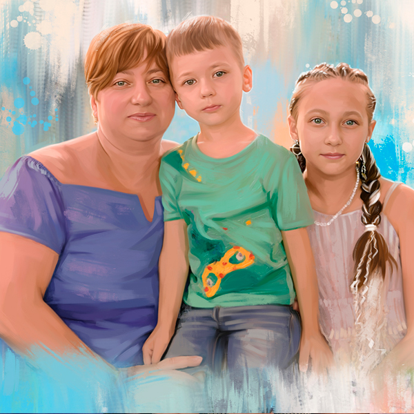 Заказать Семейный арт-портрет  21